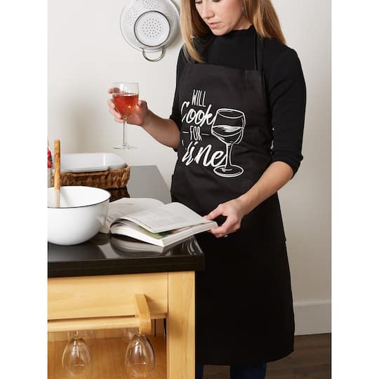 DII® Will Cook For Wine Chef Apron